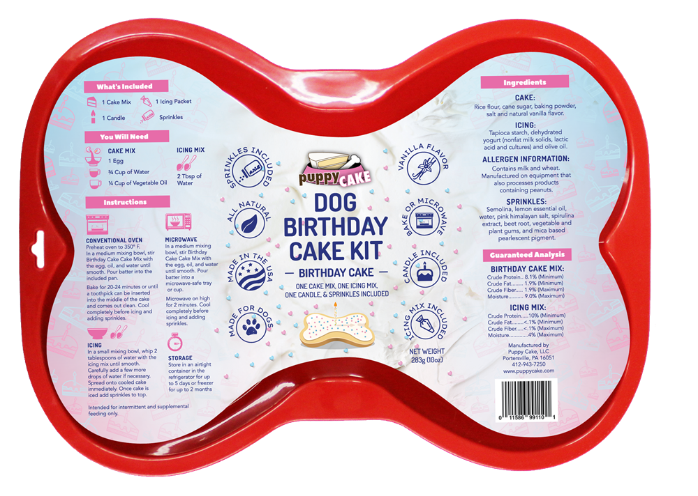 Dog Birthday Cake Kit-Vainilla Flavor