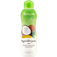 Cargar imagen en el visor de la galería, TropiClean Hypo-Allergenic Gentle Coconut Puppy &amp; Kitten Shampoo